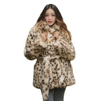 Fashion Temperament Fur Leopard Print Coat