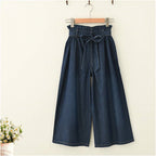 Sweet Wood Ear Jeans Cropped Pants Ladies