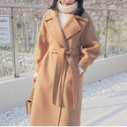 Autumn And Winter Woolen Coat Women's Korean-style Thickened Cinched