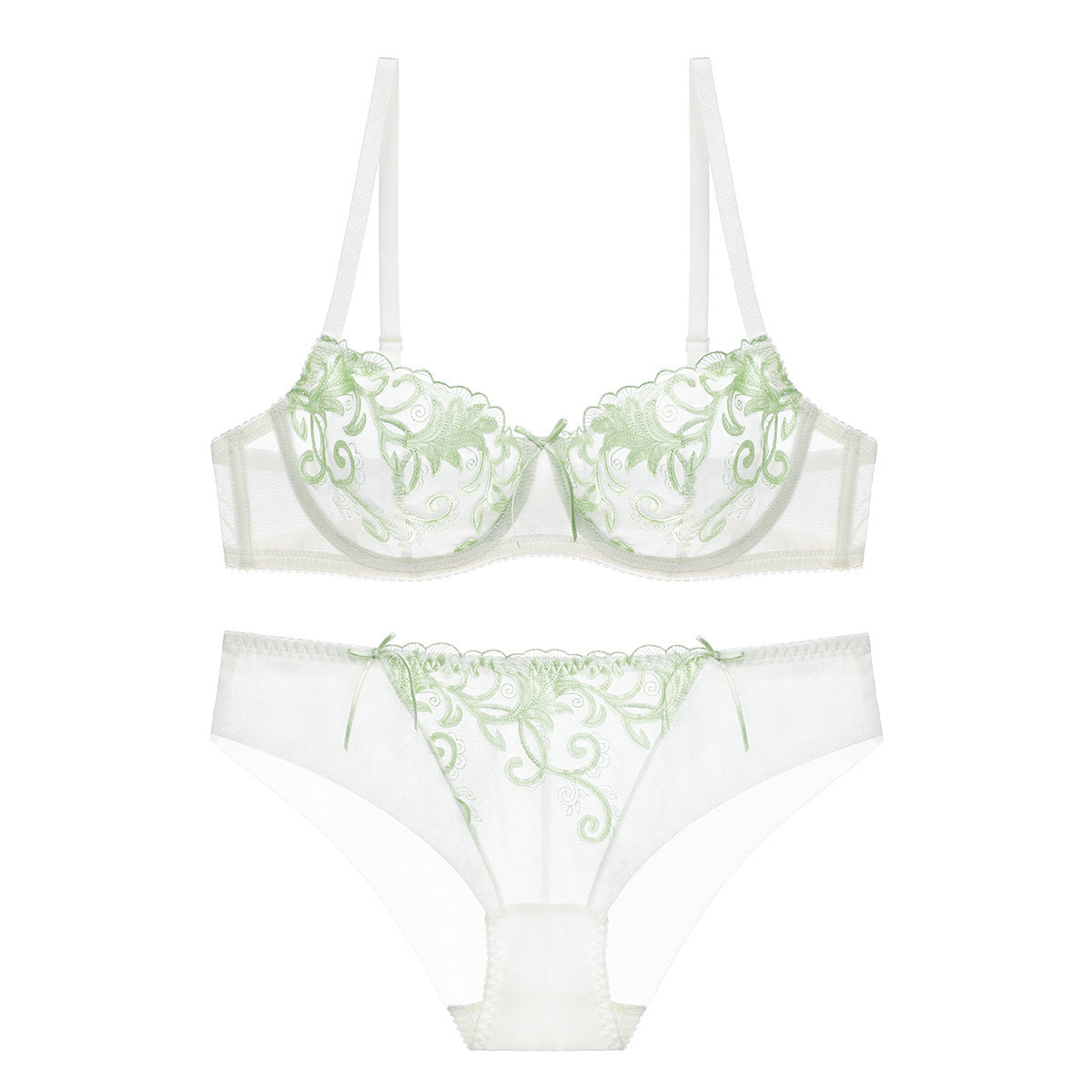 Women's embroidered bra set